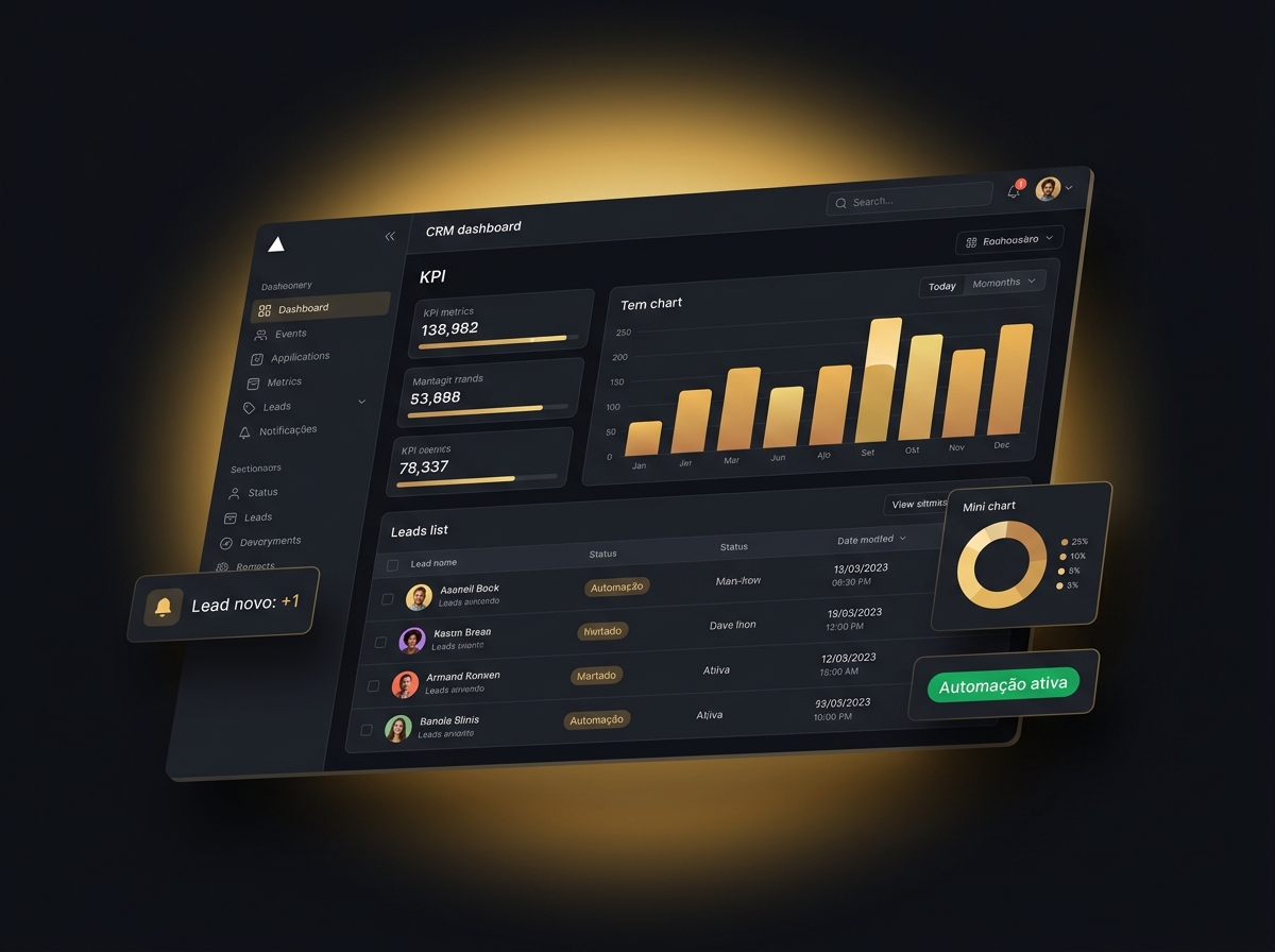 Dashboard CRM com IA